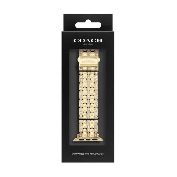 Coach Gold Tone Crystal Apple Watch Strap 14700262