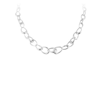 Georg Jensen Offspring Sterling Silver Open Link Necklace 10012558