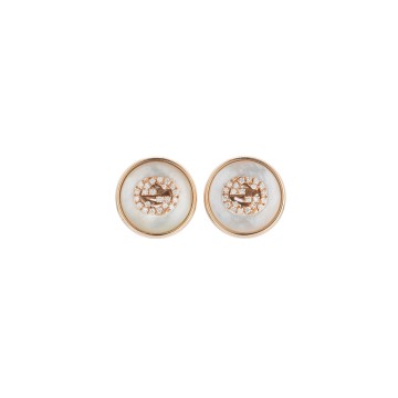Gucci Interlocking Diamond Mother of Pearl Stud Earrings YBD786746001