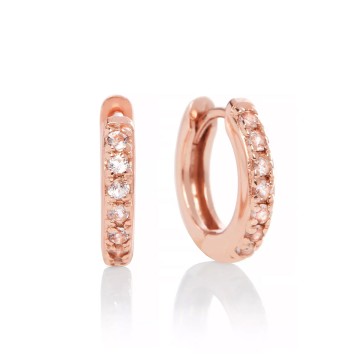 Olivia Burton Huggie Hoops Embellished Rose Gold Earrings