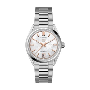 TAG Heuer Carrera Dates Ladies Diamond 36mm Automatic Watch WBN231C.BA0038