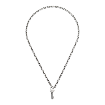 Gucci Trademark Sterling Silver Key Necklace YBB796345001