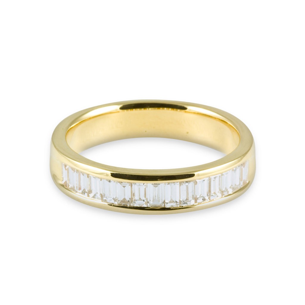 18ct Yellow Gold Approx 0.50ct Baguette Cut Diamond Eternity Ring
