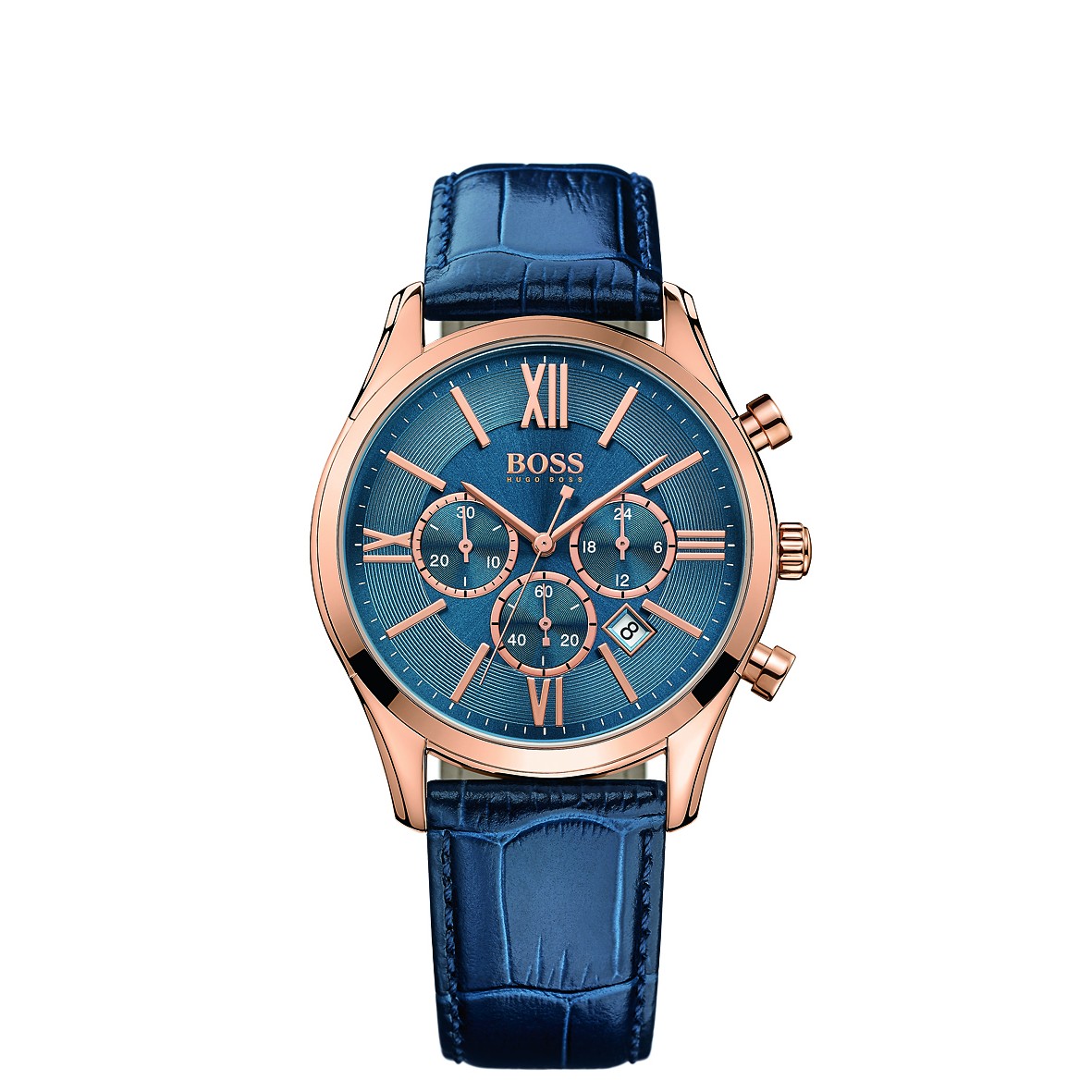 hugo boss blue dial watch