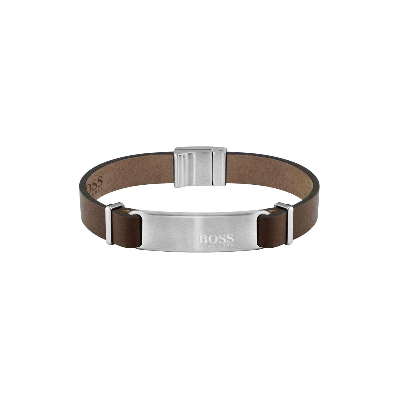 Mens silver bracelets hugo boss clearance