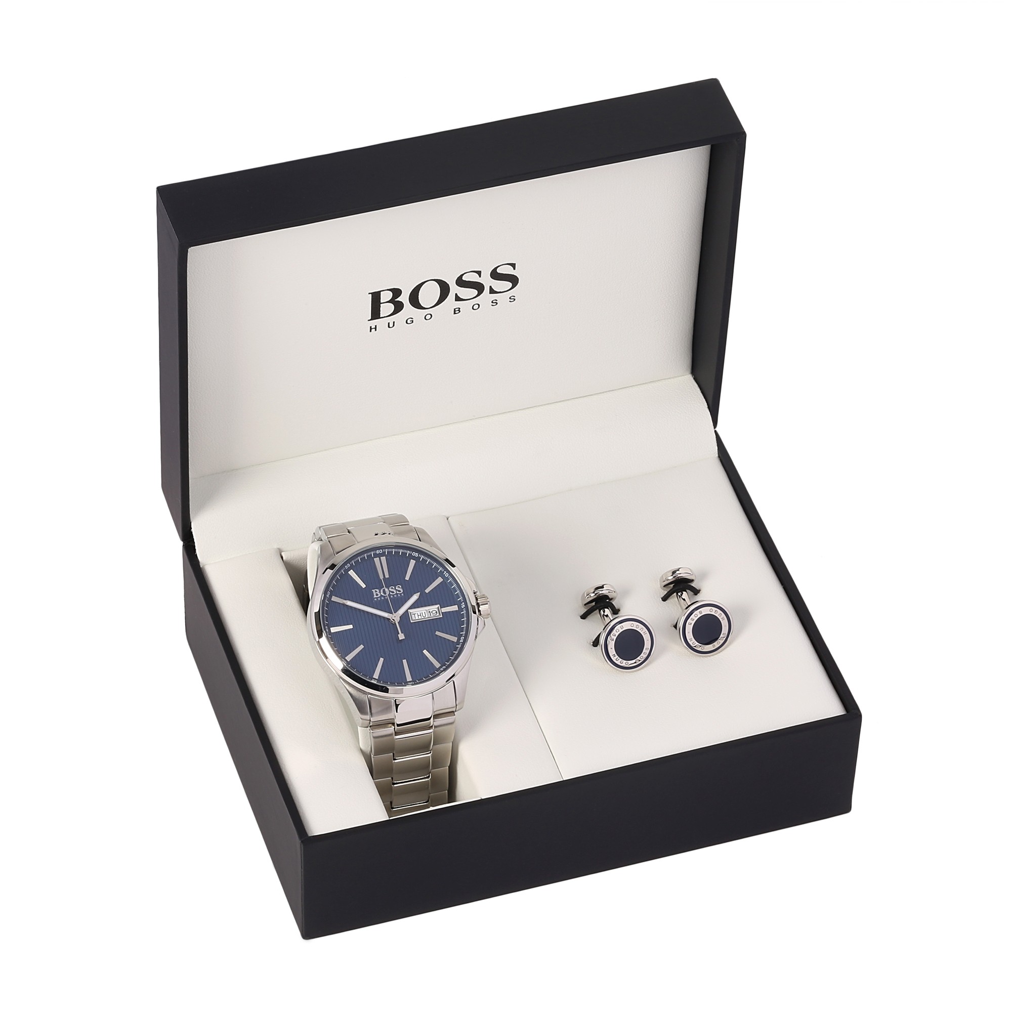 Hugo Boss Watch And Cufflink Mens Gift Set 1570059