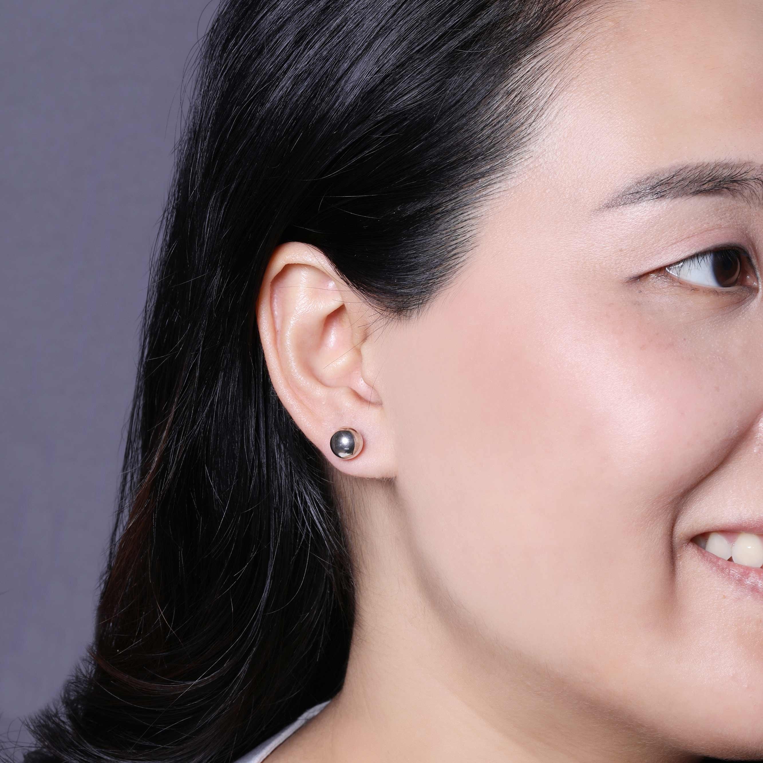 Silver 8mm Ball Stud Earrings