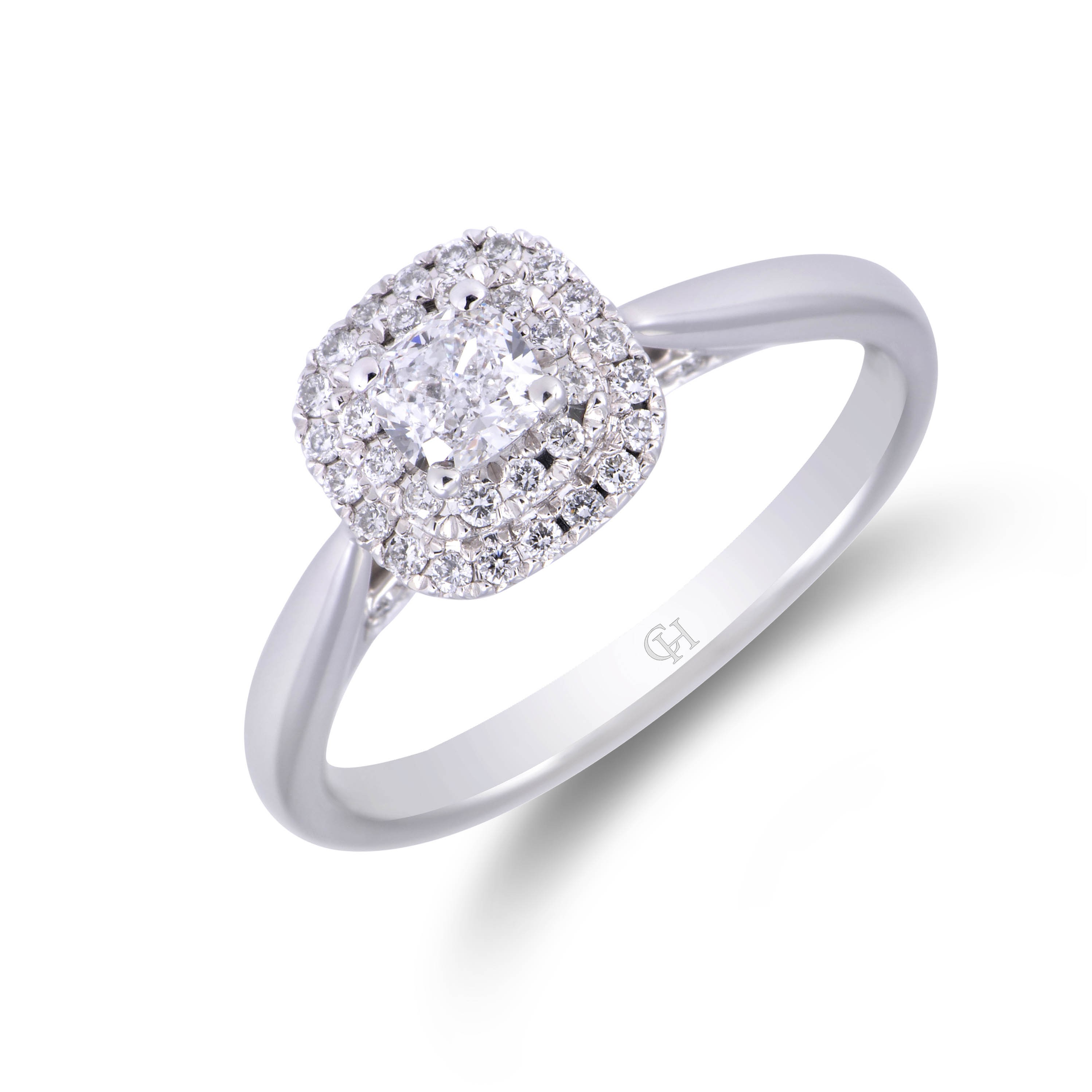 18ct white gold 0 50ct diamond cluster ring 18ct white gold 0 50ct diamond cluster ring