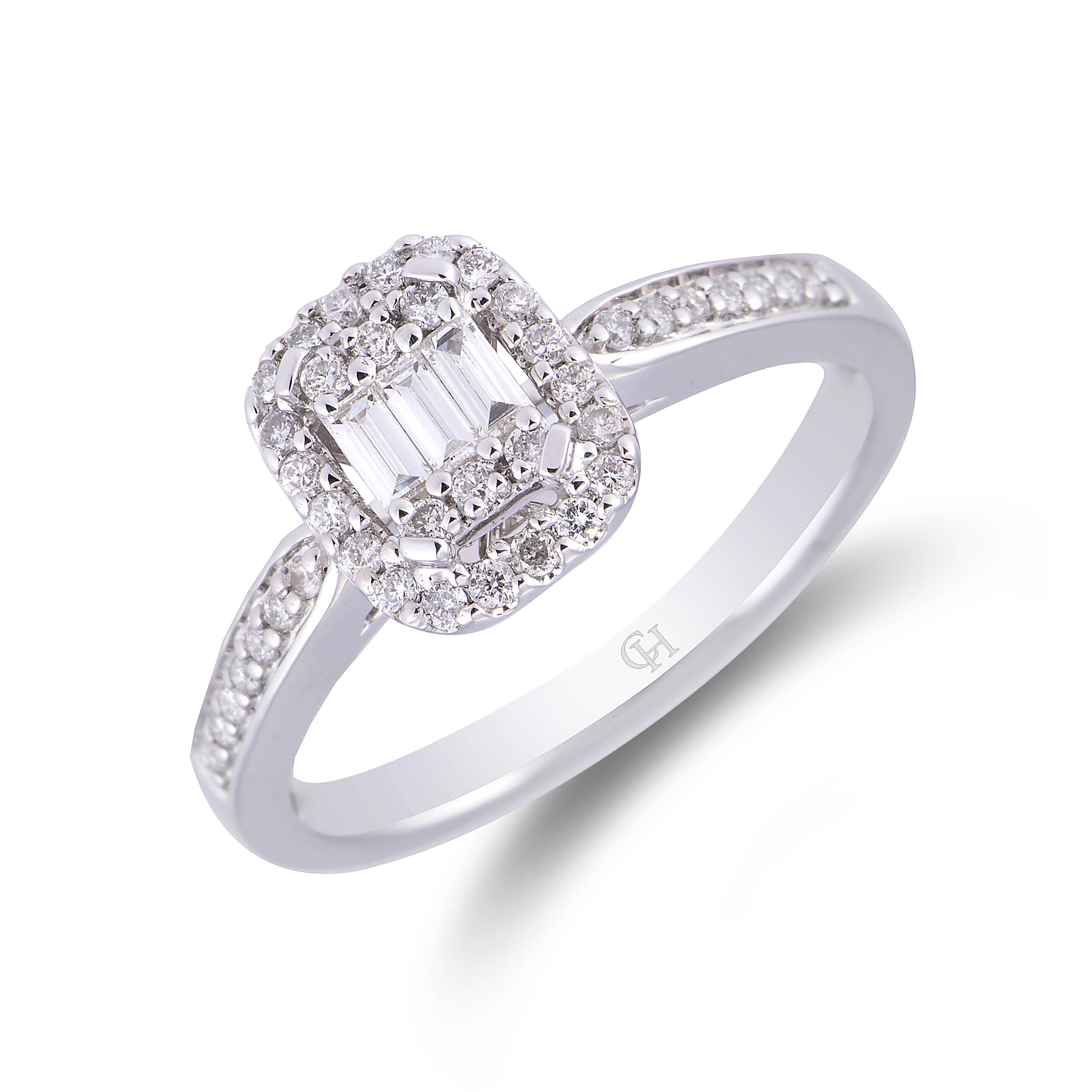 9ct White Gold 0.30ct Diamond Cluster Ring
