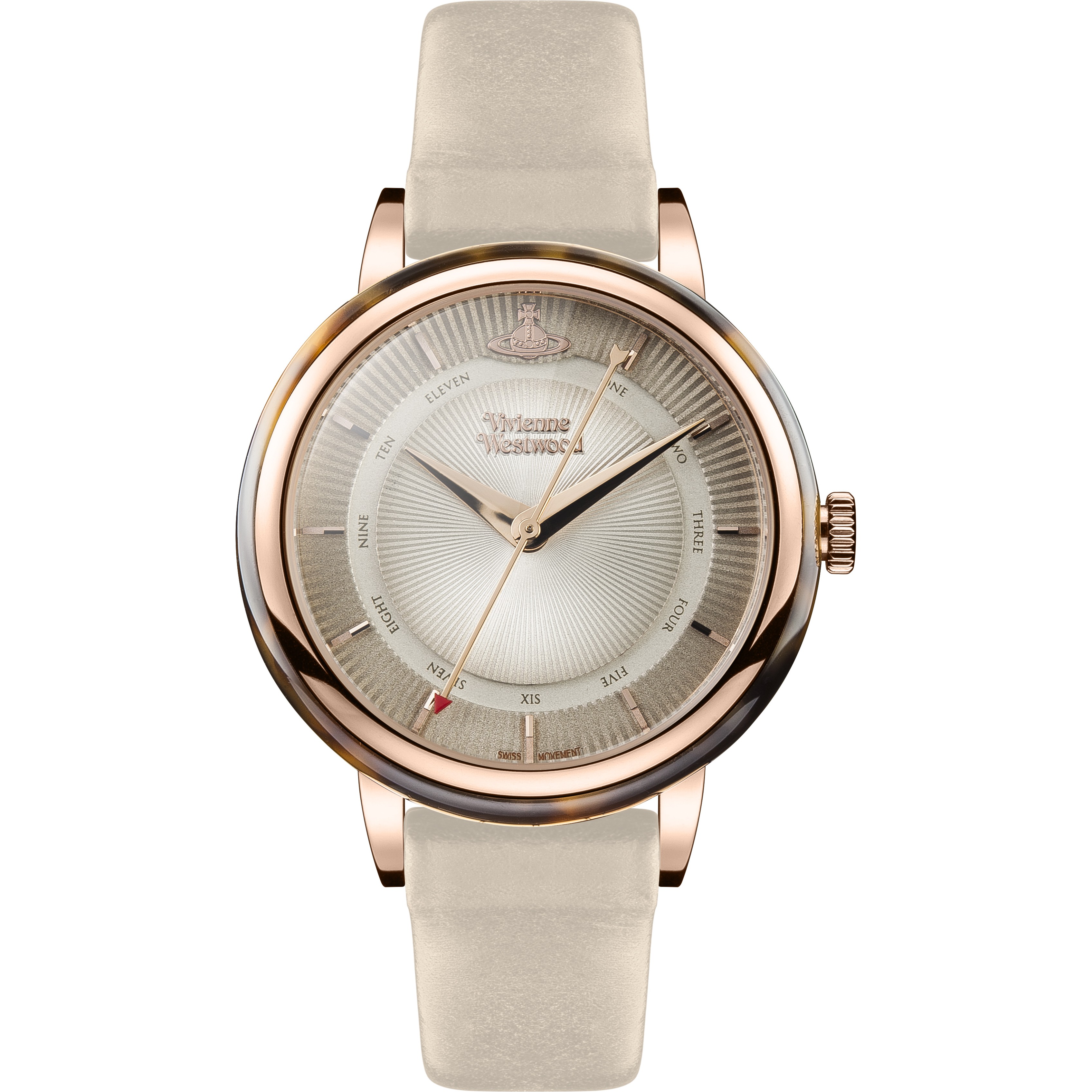 Vivienne Westwood Portobello Cream Leather Strap Ladies Watch VV158RSBG