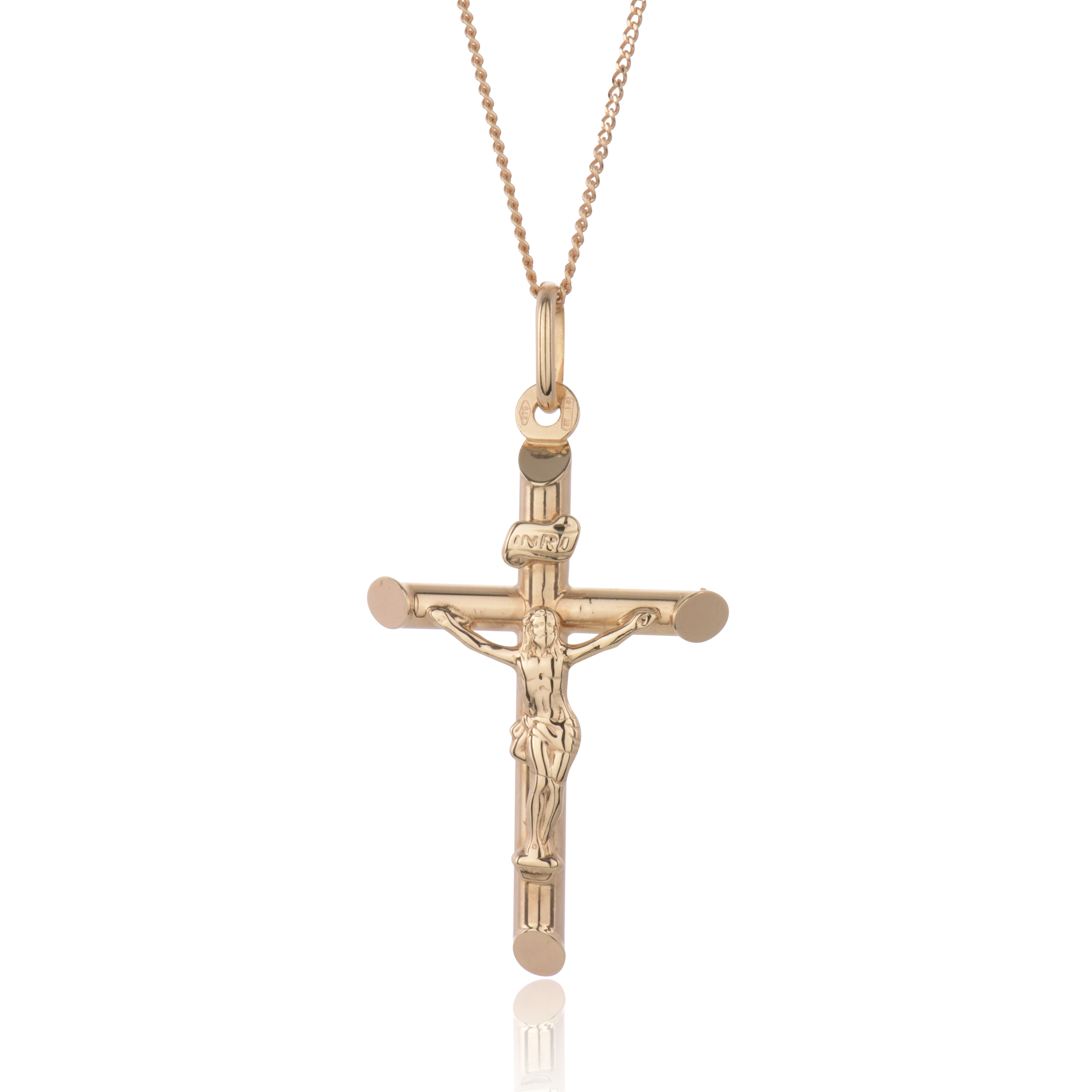 9ct Yellow Gold Crucifix Pendant