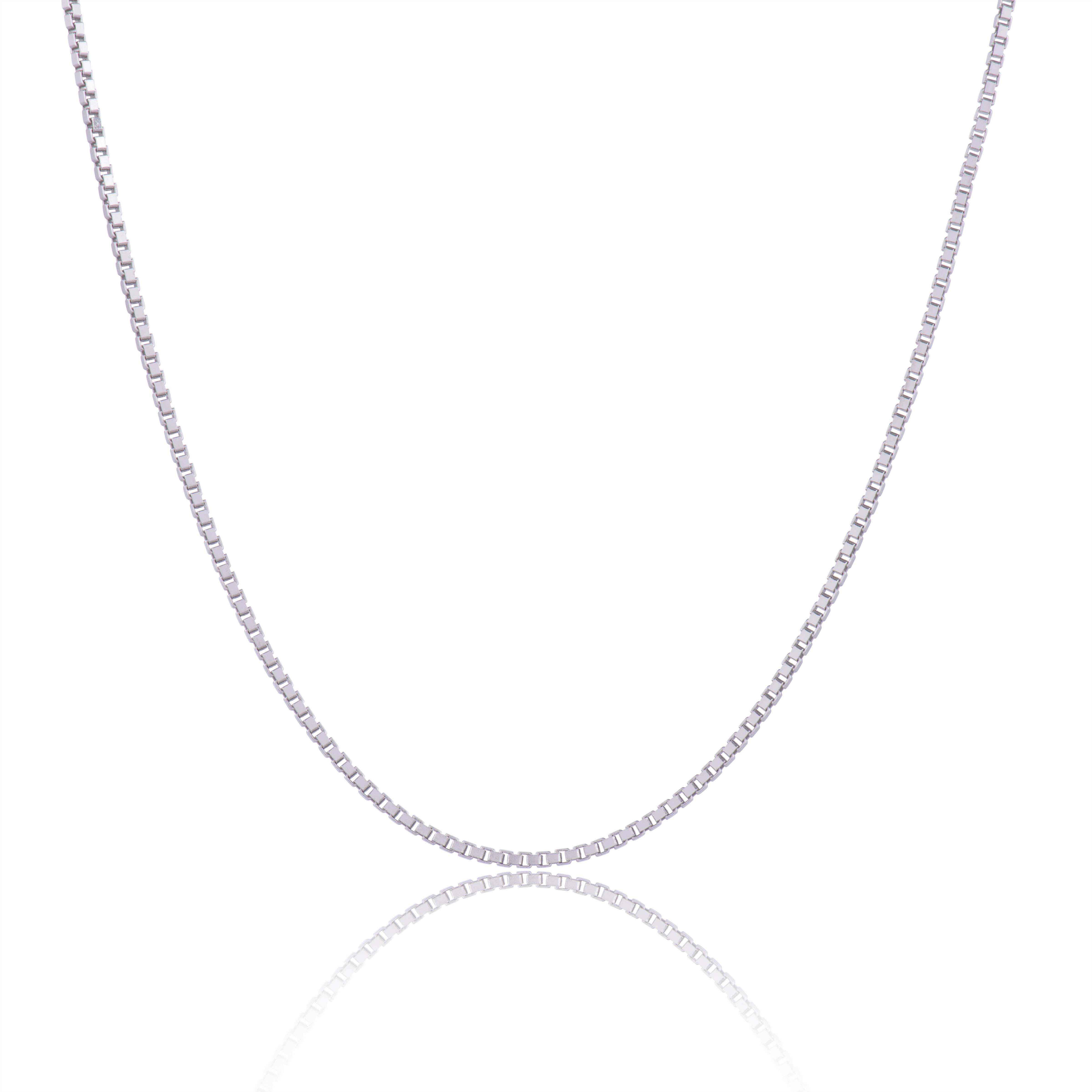 White gold box chain 20 inch clearance
