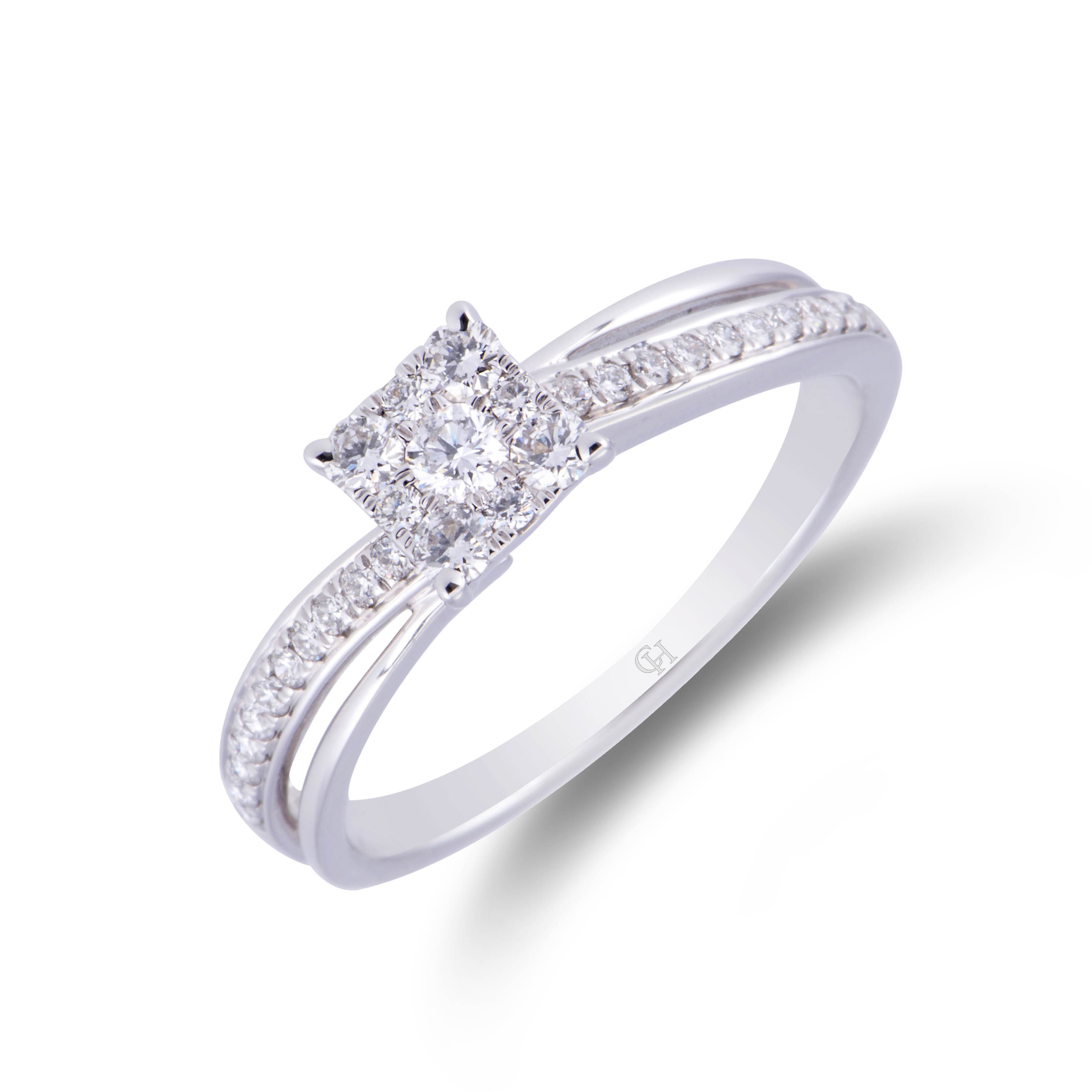 18ct White Gold 0.30ct Diamond Cluster Ring