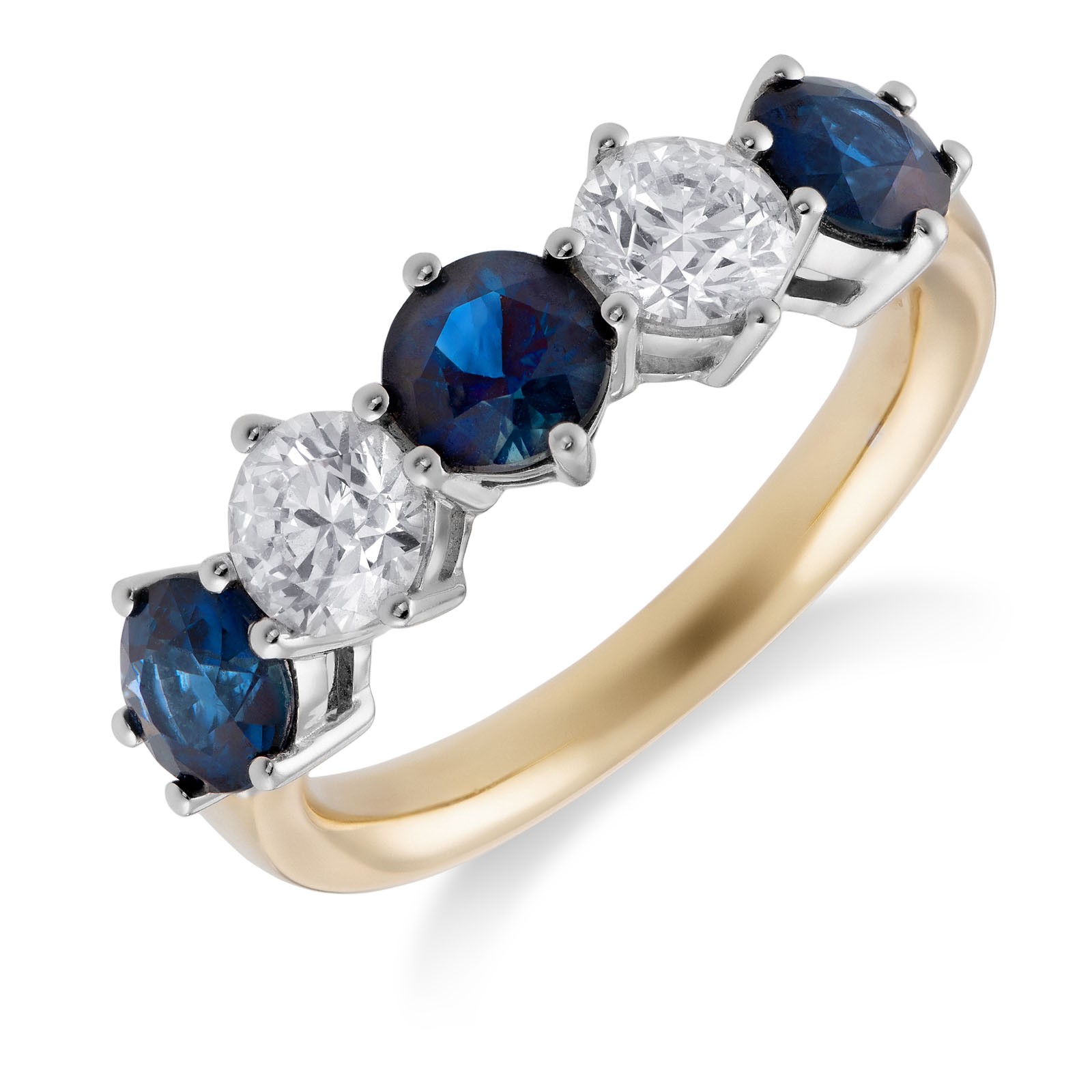 18ct Yellow Gold Round Brilliant Sapphire 1.92ct & Diamond 0.92ct 5