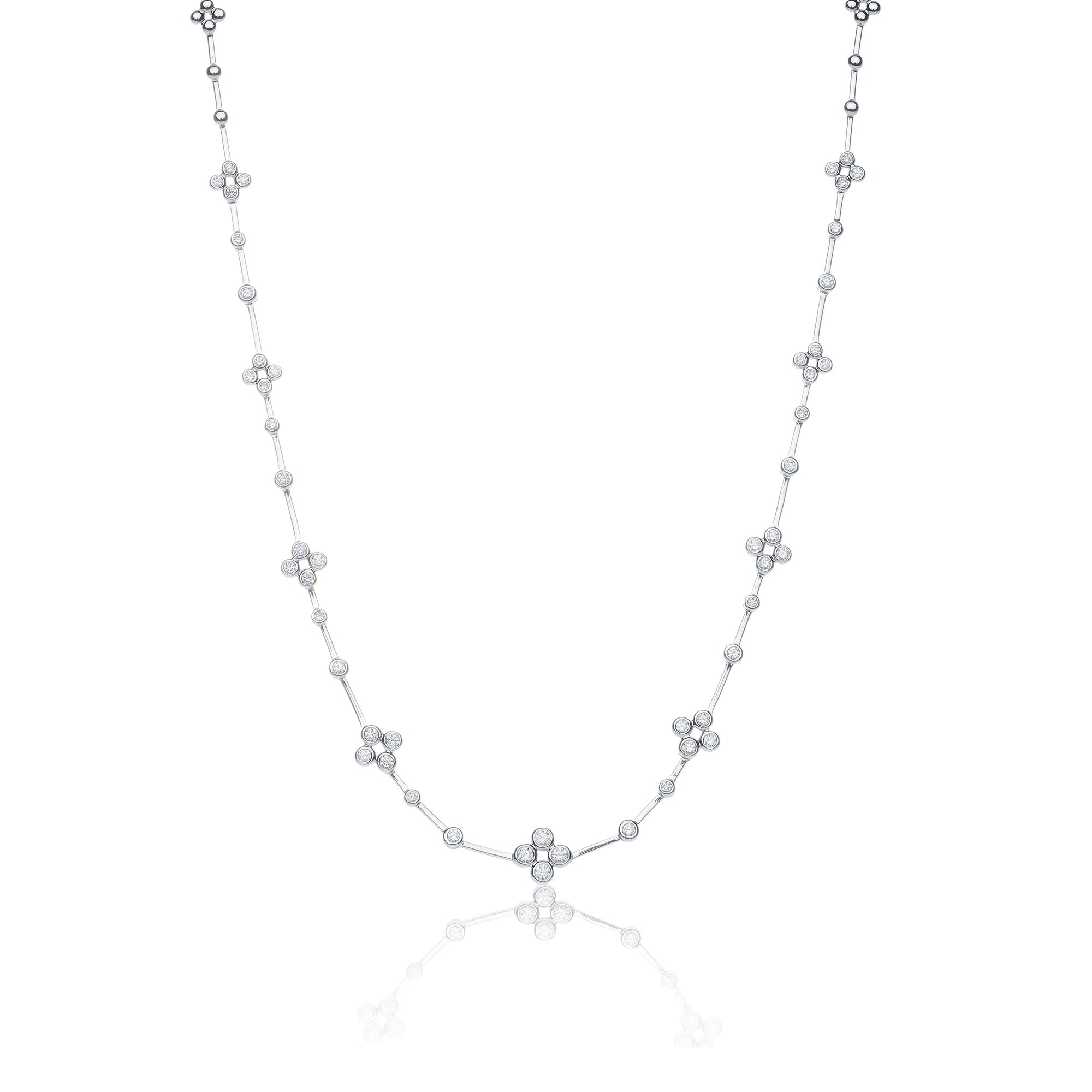 Flat white gold necklace Clearance