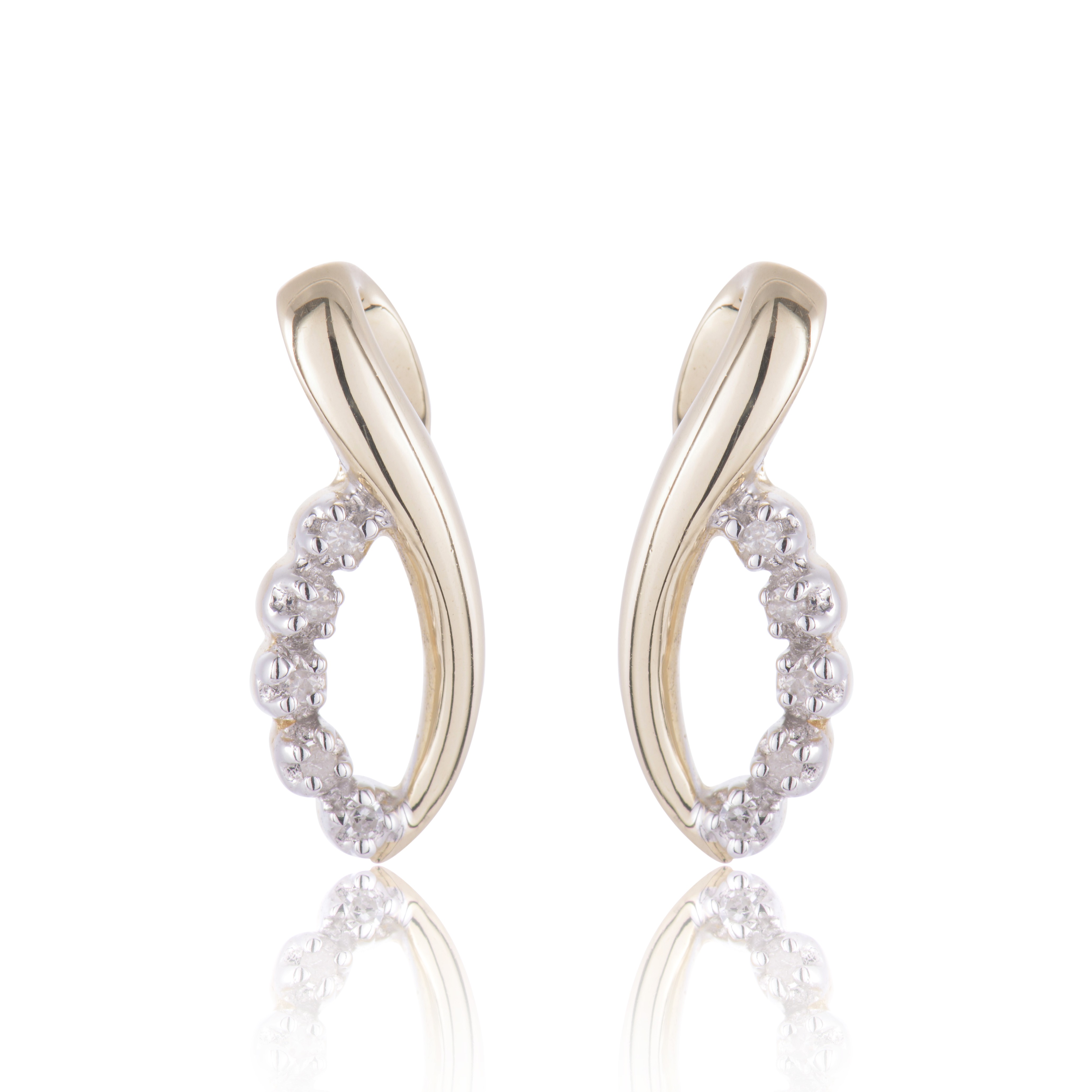 S&y gold diamond earrings Clearance