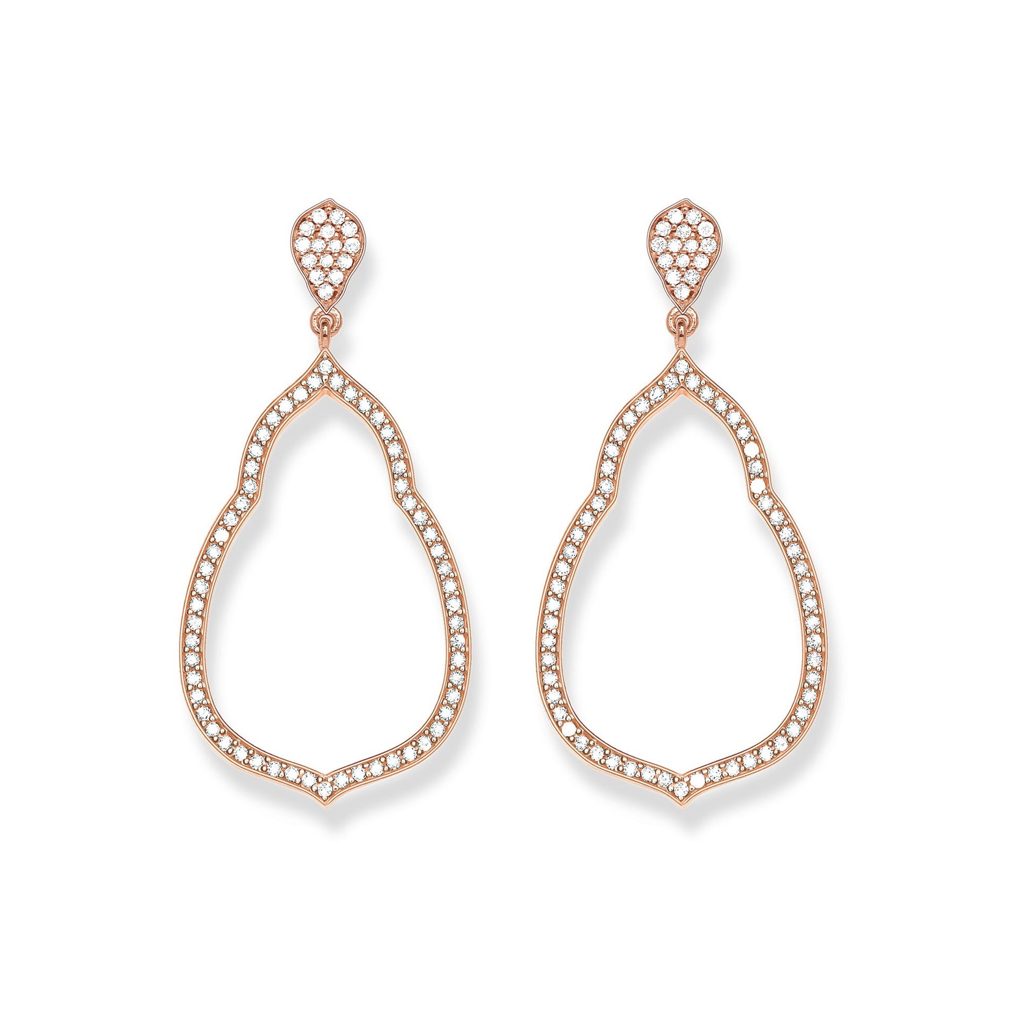 Thomas Sabo Rose Gold Open Teardrop Drop Earrings H190041614