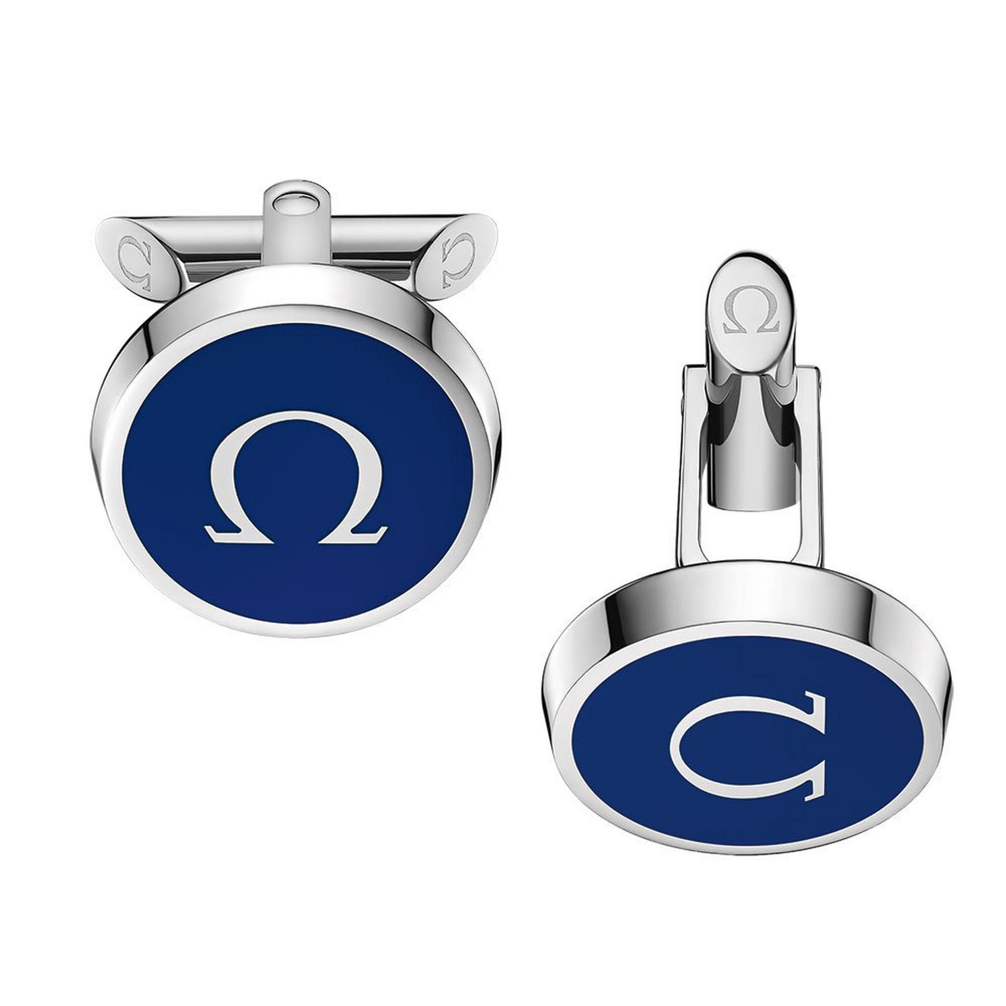 Omega OMEGAMANIA Marine Blue Mens Cufflinks C91STA0206305