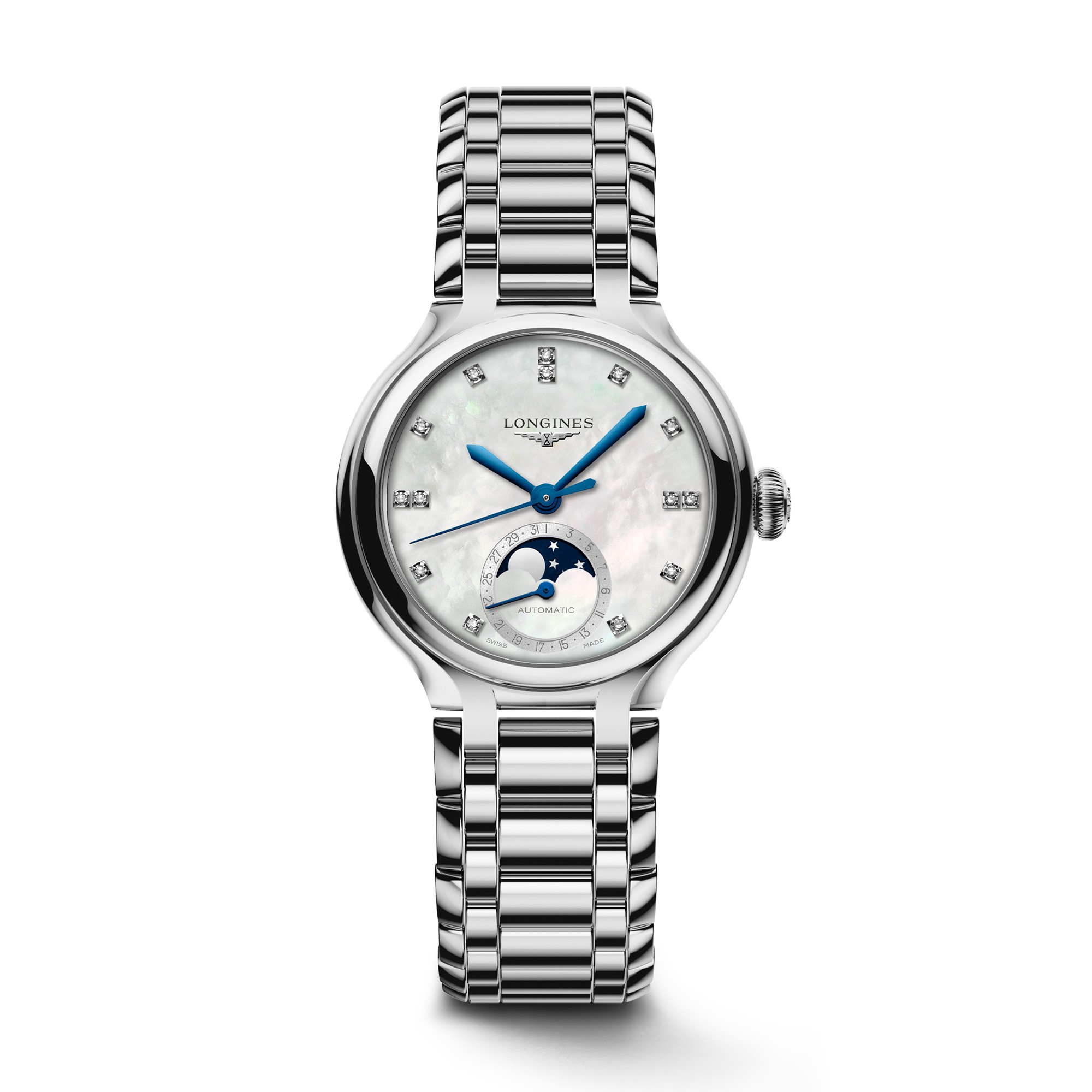 Longines Primaluna Moonphase Automatic 34mm Ladies Watch