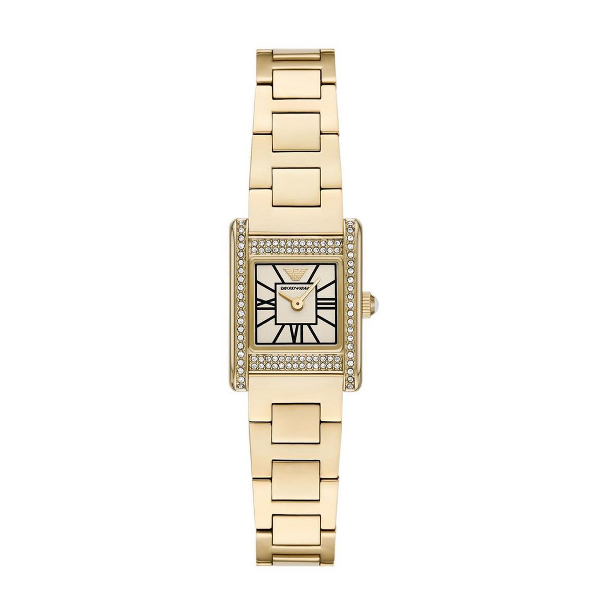 Emporio Armani Two-Hand Gold-Tone Stainless Steel Quartz 20mm