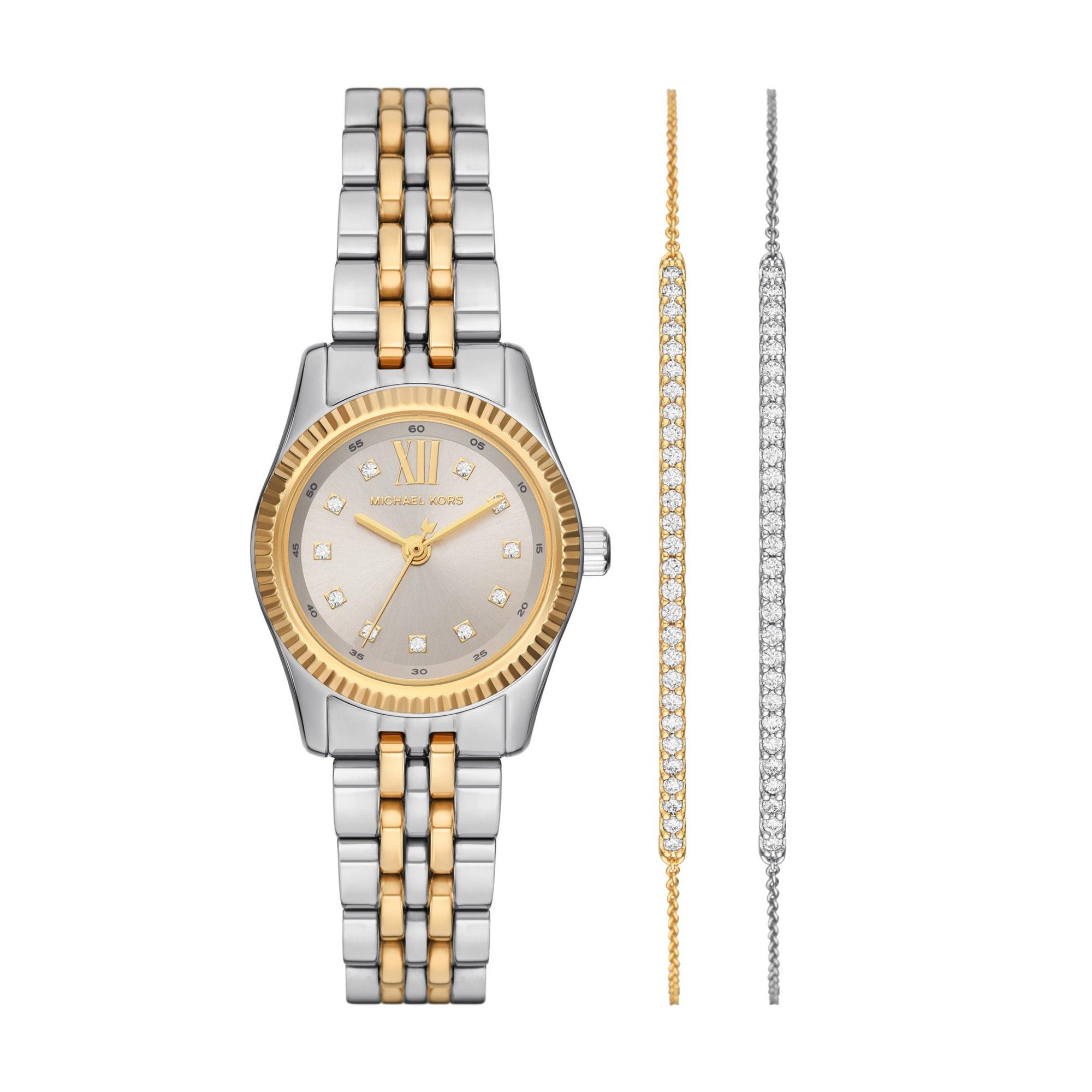 Michael Kors Lexington Pavé Two-Tone 26mm Watch and Slider