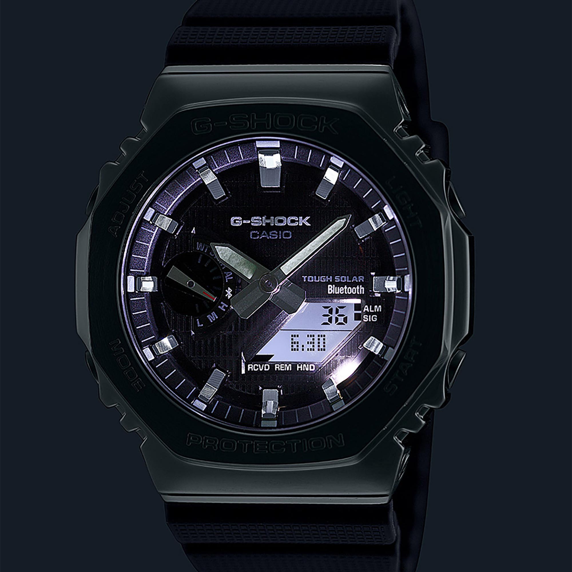 G-SHOCK Metal Covered 2100 Bluetooth Solar Mens Watch GBM-2100-1AER