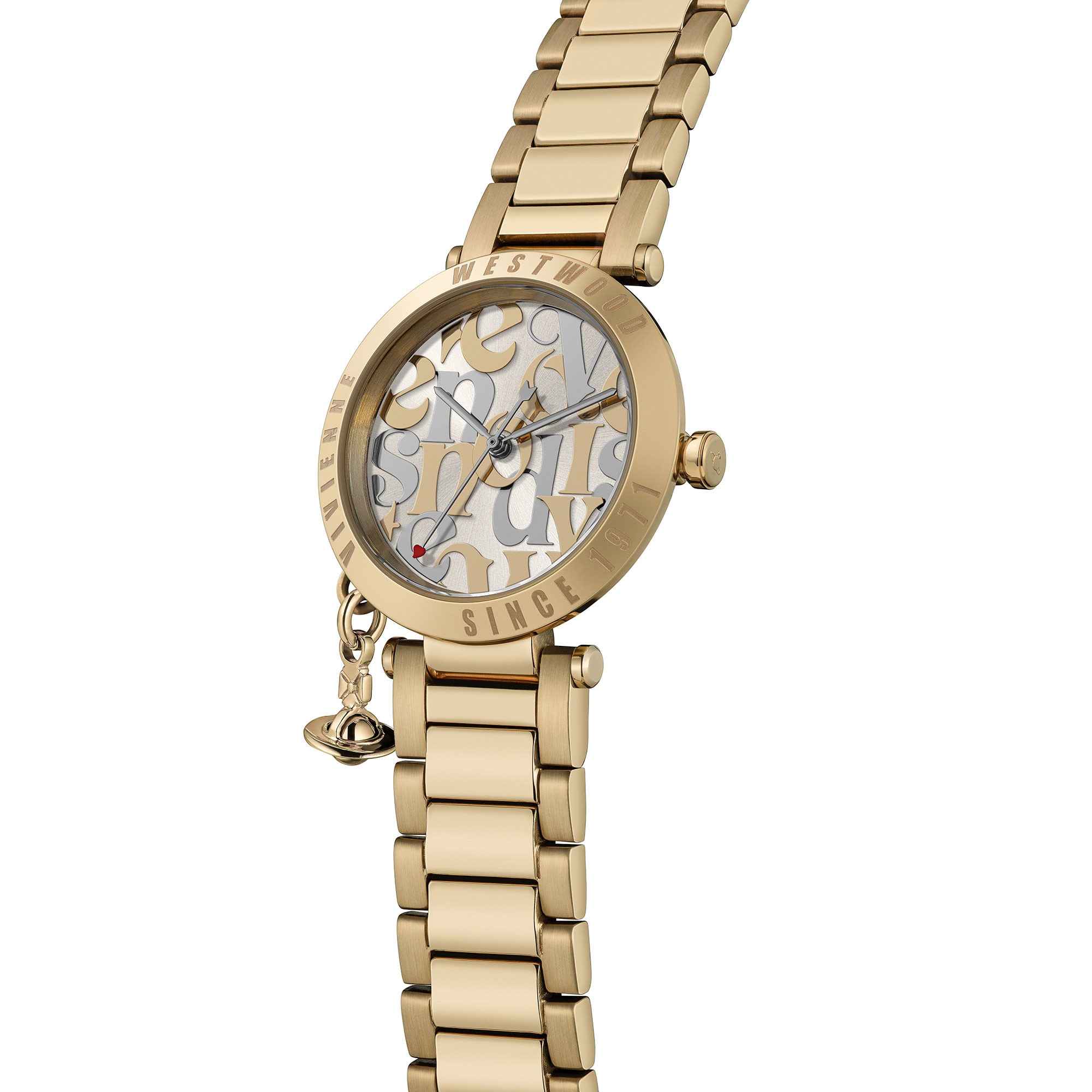 Vivienne Westwood Orb Logomania Quartz 32mm Yellow Gold Tone
