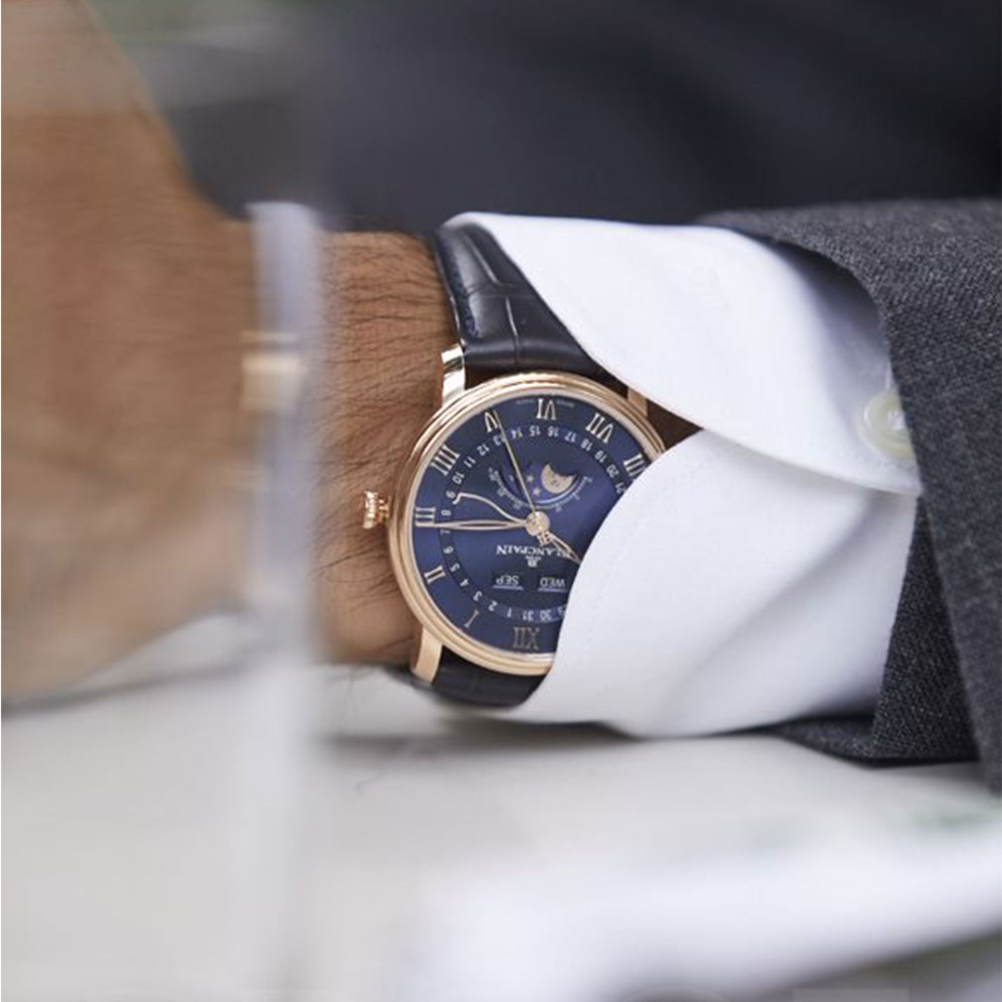 Blancpain Villeret Quantieme Complet Mens Watch 6654-3640-55B