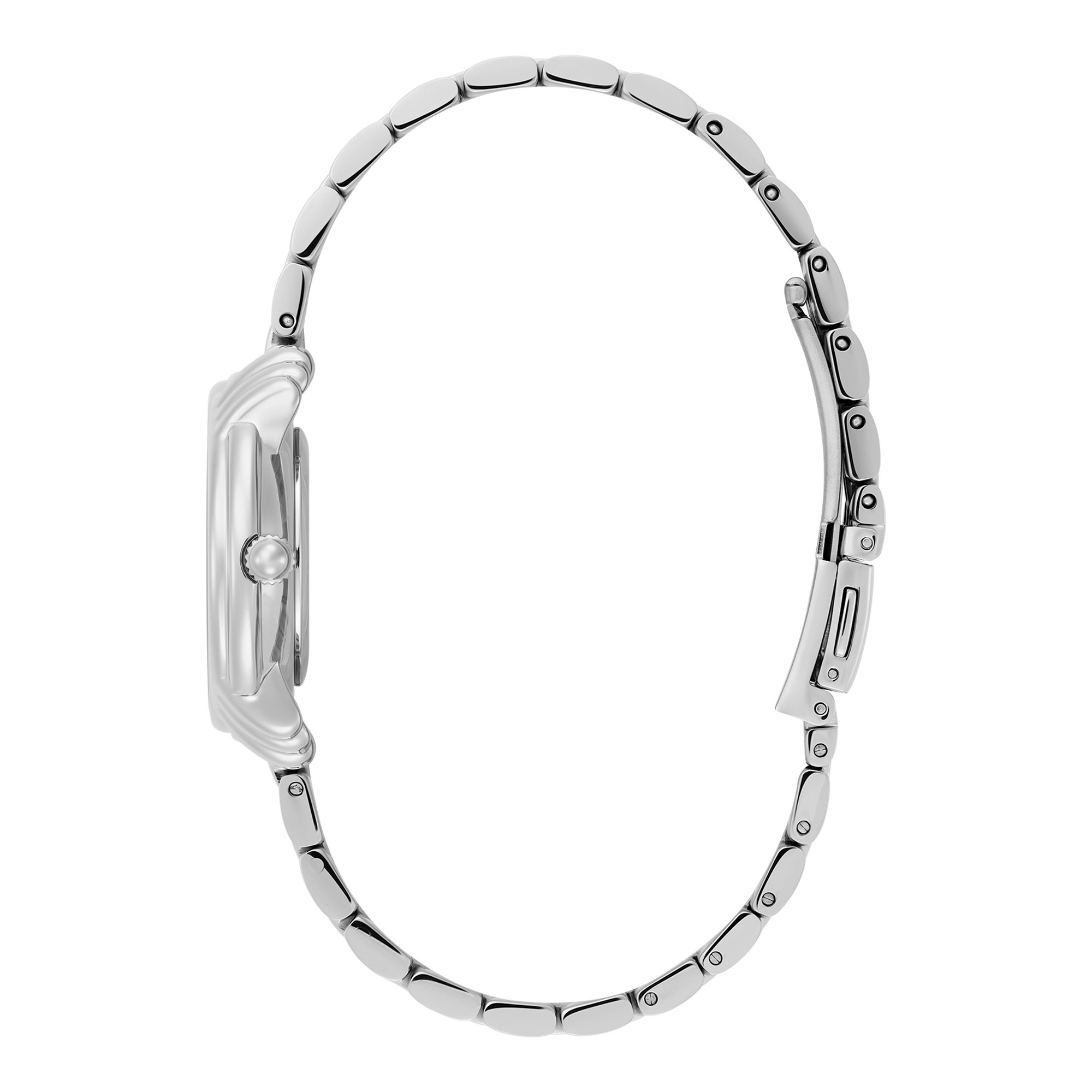 OLIVIA BURTON WATCH WITH 30mm WHITE PEARL LOOK FACE & SILVER BRACELET Classic 30mm White & Two Tone Bracelet Watch | Olivia Burton  main image 3