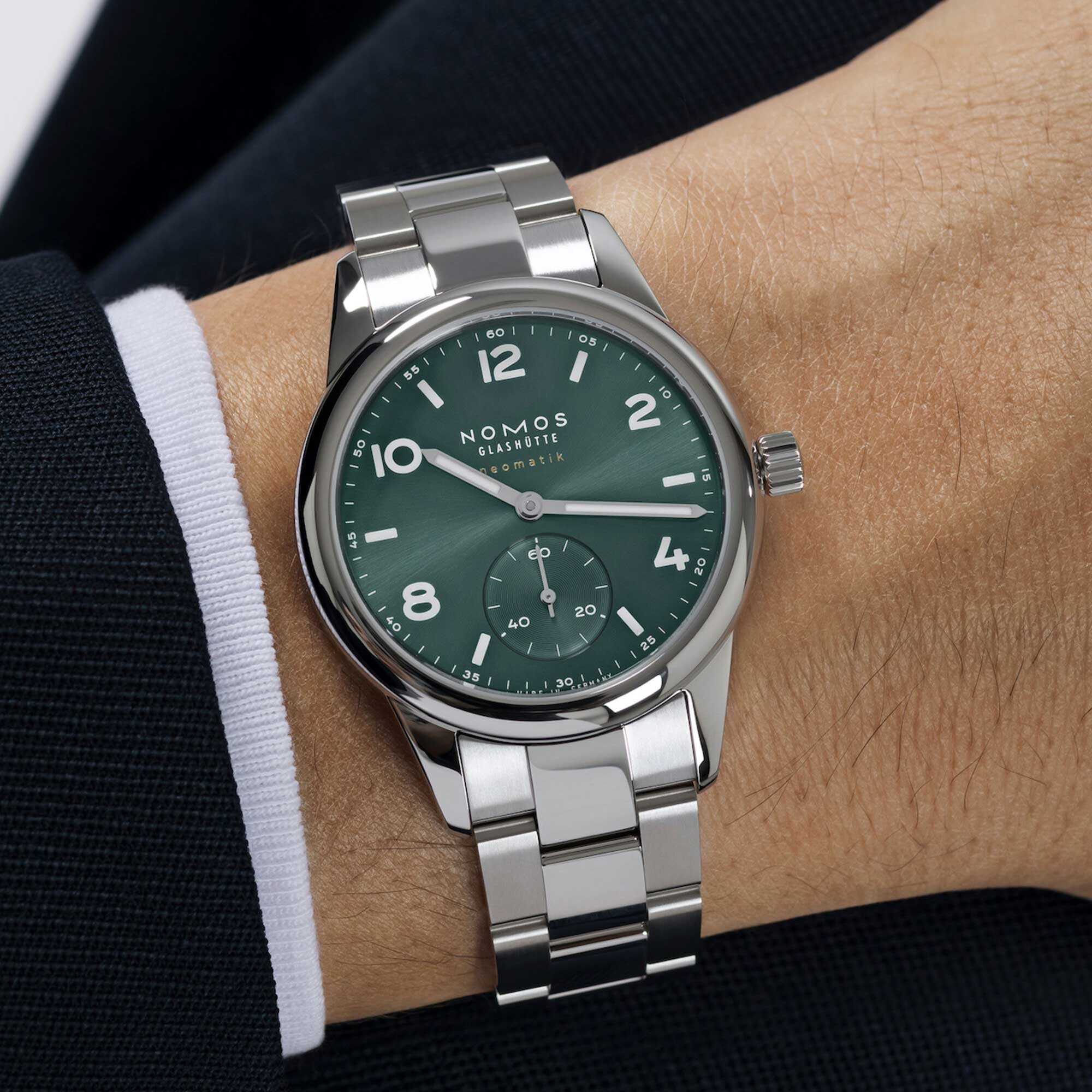 NOMOS Glashutte Club Sport Neomatik Petrol 37mm Automatic Watch 746