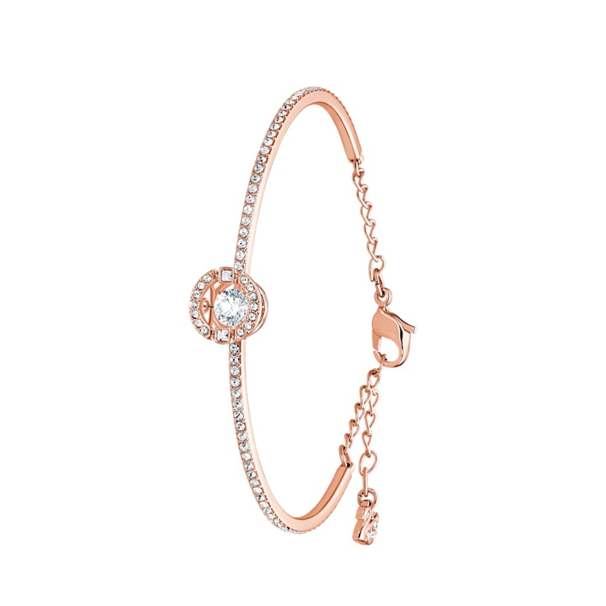Swarovski Sparkling Dance White Crystal Rose Gold Tone Plated 