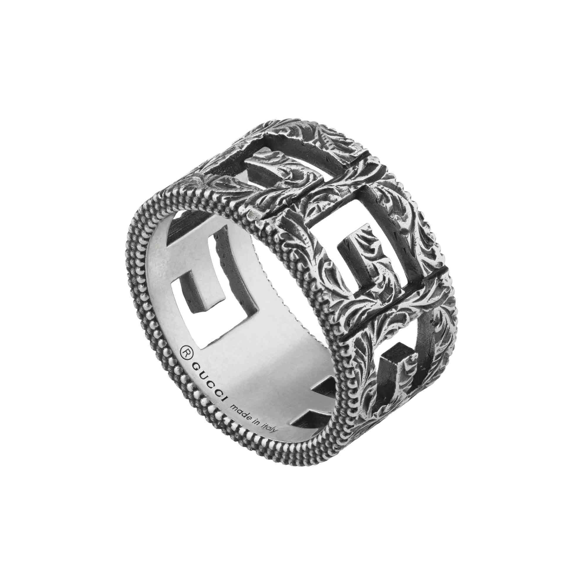 Gucci Sterling Silver G Cube Motif Ring YBC551918001