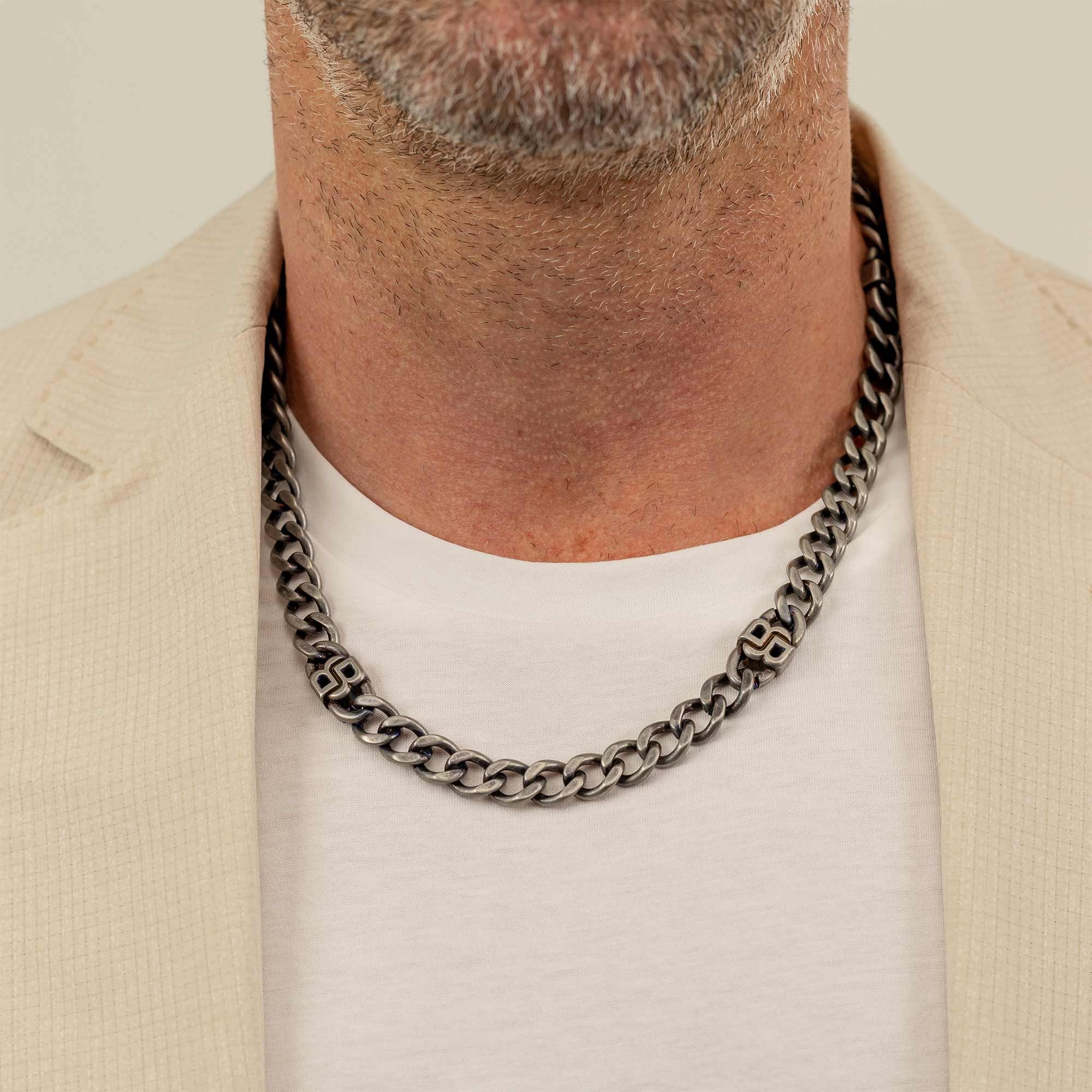 【BLACKPURPLE】4B BIC BOSS CHAIN NECKLACE BLACKPURPLE (ブラックパープル) 4B BIC BOSS CHAIN NECKLACE