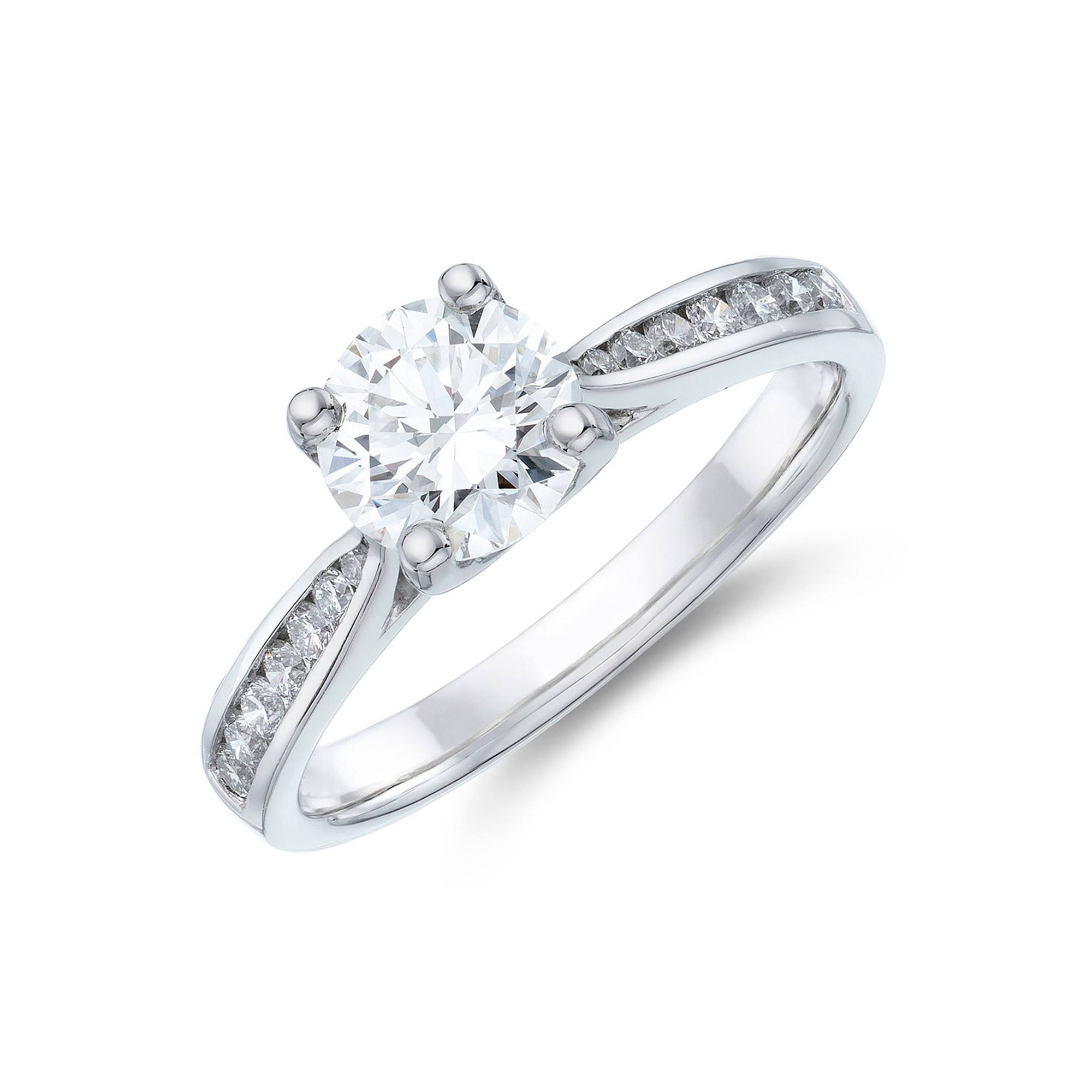 Platinum Round Brilliant Lab Grown Diamond Solitaire Ring
