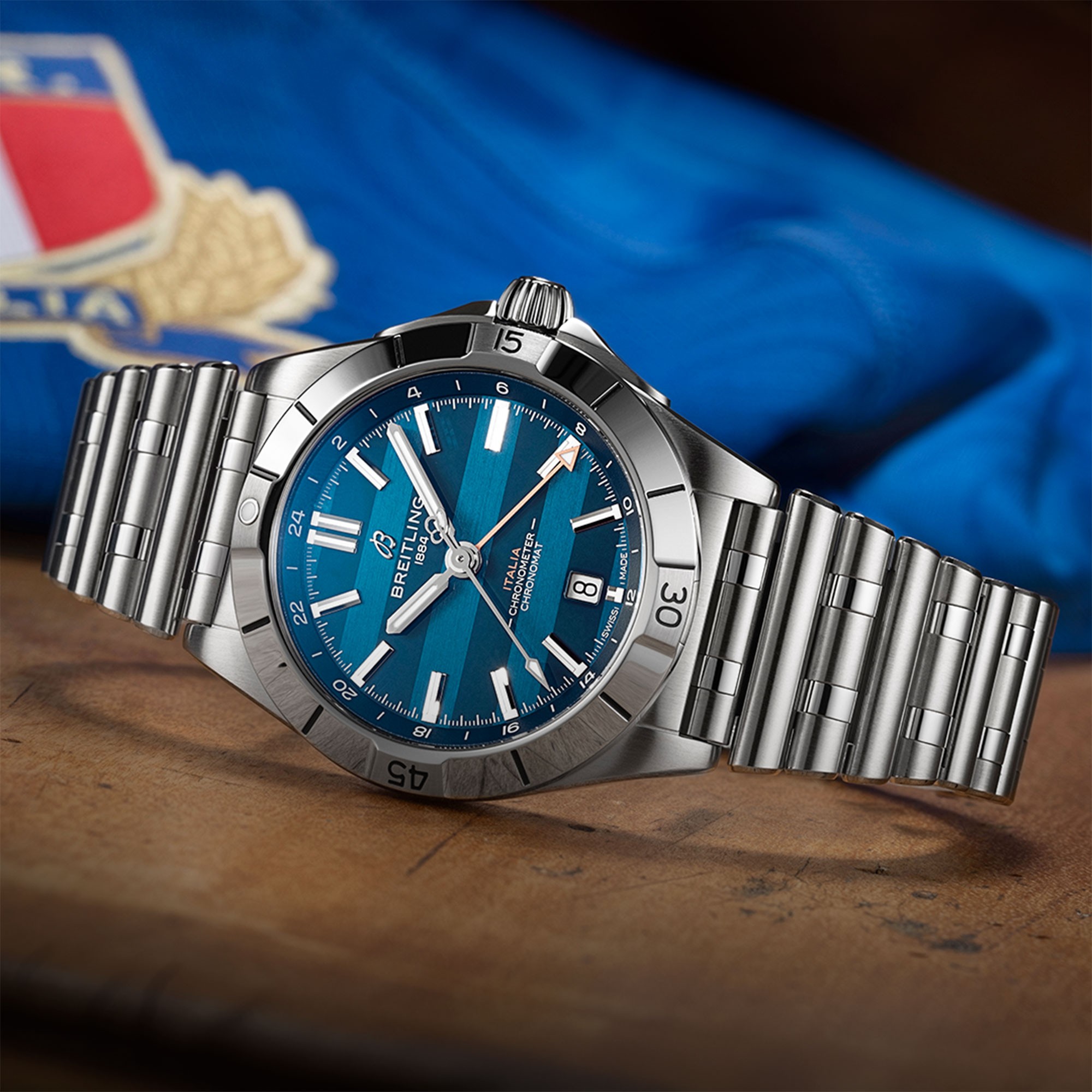 Breitling Chronomat GMT 40mm Six Nations Italy Automatic Watch A323981C1C1A1