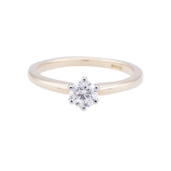 18ct Yellow Gold 0.50ct Round Brilliant Solitaire Ring