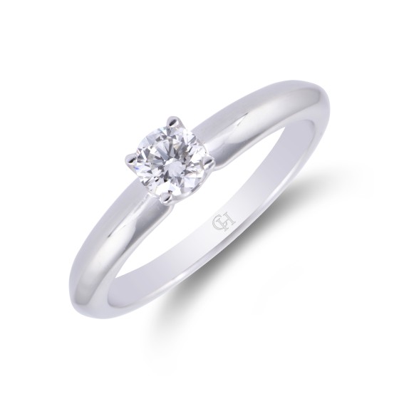 18ct White Gold 0.33ct Diamond Solitaire Ring