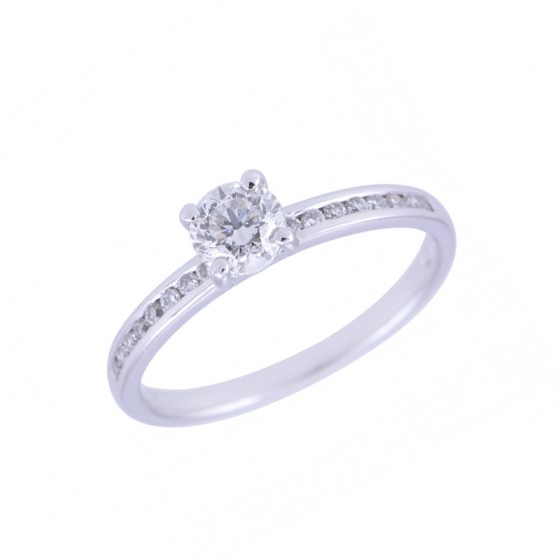 18ct White Gold 0.65ct Diamond Solitaire Ring