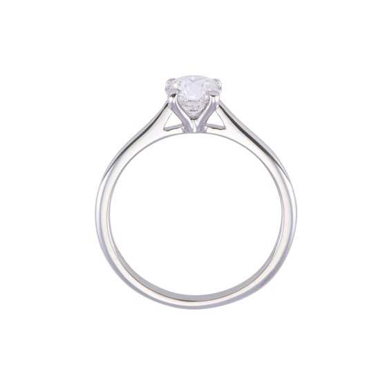 Platinum 0.33ct Round Brilliant Diamond Solitaire Ring