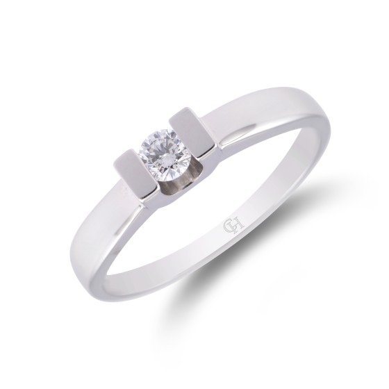 9ct White Gold 0.15ct Diamond Solitaire Ring