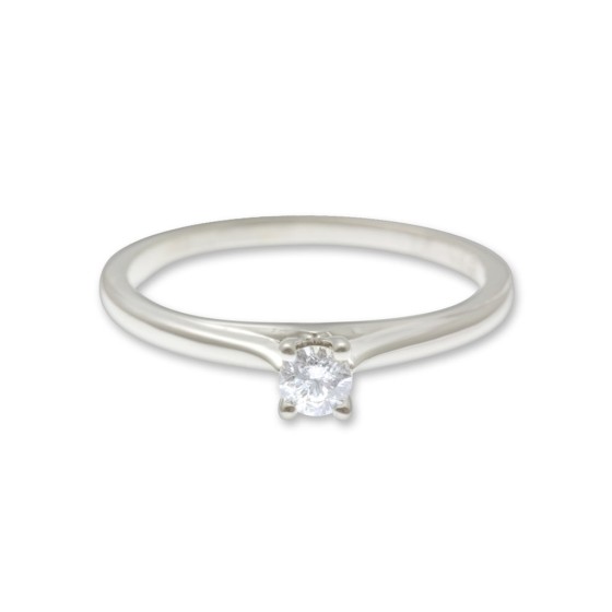 9ct White Gold 0.15ct Diamond Solitaire Ring