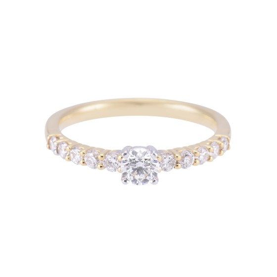 18ct Yellow Gold 0.60ct Diamond Solitaire Ring