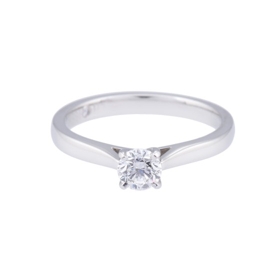 Certificated Platinum approx 0.40ct Diamond Solitaire Ring