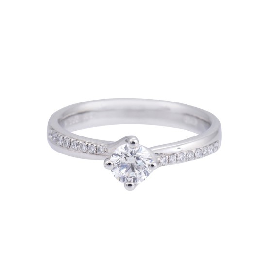 Certificated Platinum approx 0.40ct diamond solitaire