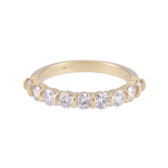 18ct Yellow Gold Approx 1.10ct Round Brilliant Eternity Ring