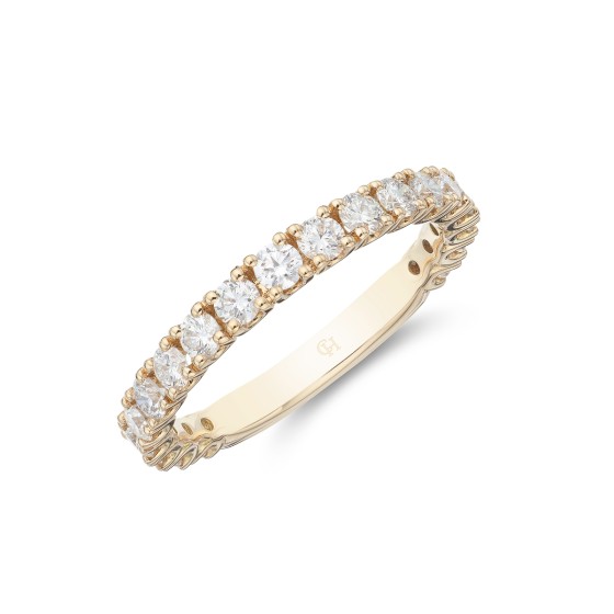 18ct Yellow Gold Round Brilliant Diamond 1.00ct Eternity Ring