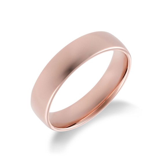 9ct Rose Gold Light Court 5mm Wedding Band