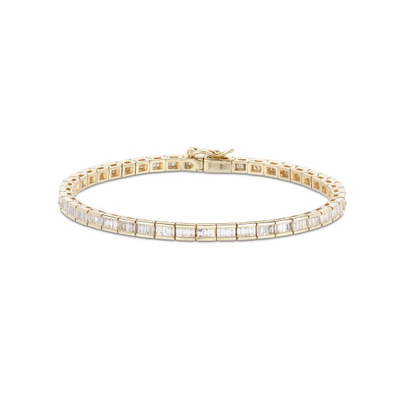 18ct Yellow Gold Baguette Cut 3.00ct Diamond Bracelet