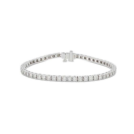 9ct White Gold Brilliant Cut Diamond 2.00ct Tennis Bracelet