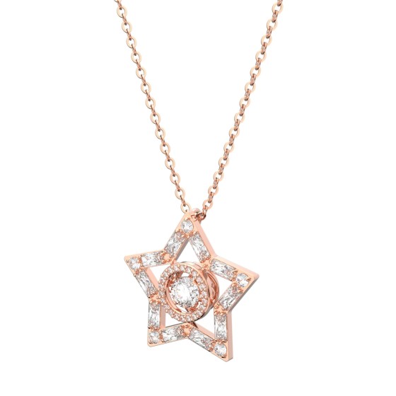 Swarovski Stella Rose Gold Plated Star Pendant 5617766 1